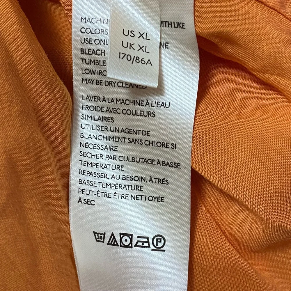 Anthropologie Maeve Pippa plaid pleated midi skirt Anthro size XL orange GUC - Picture 7 of 9